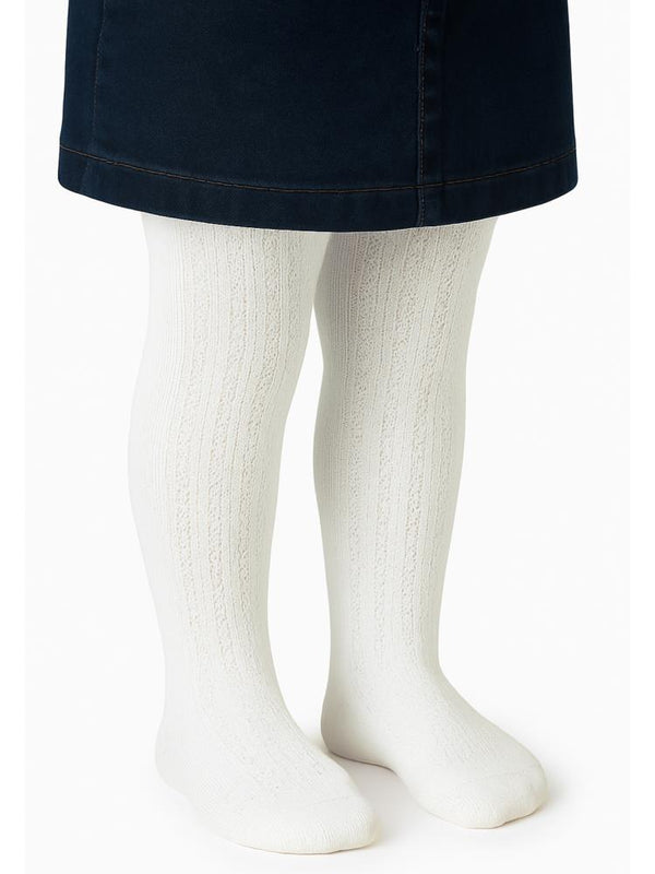 Civil Baby Rea Desen 6-18 Ay Bebek Kız Külotlu Çorap - Ekru