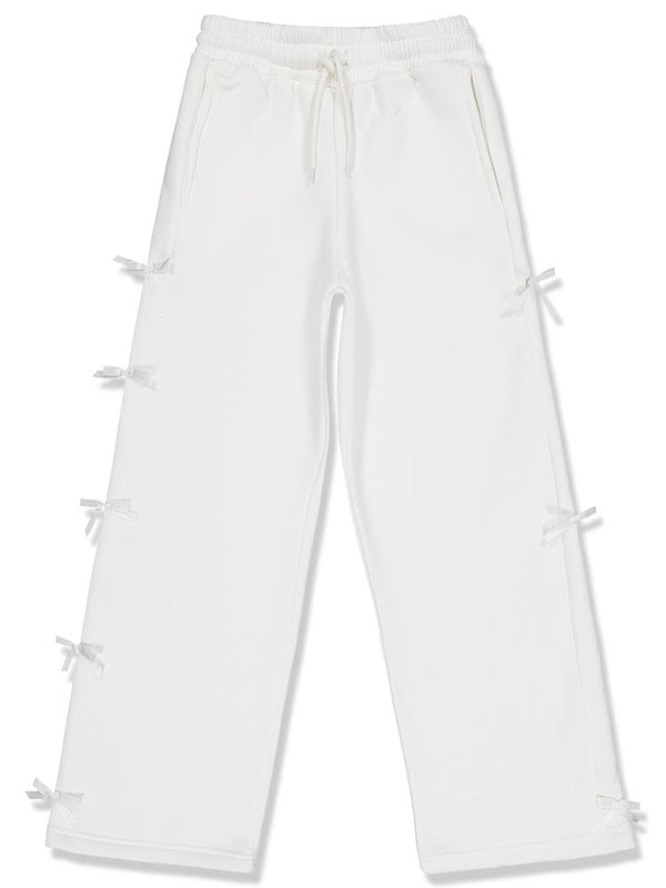 Civil Girls Fiyonk Aksesuarlı 10-13 Yaş Eşofman Altı - Ekru