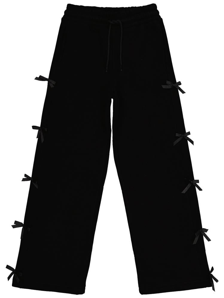 Civil Girls Fiyonk Aksesuarlı 10-13 Yaş Eşofman Altı - Siyah