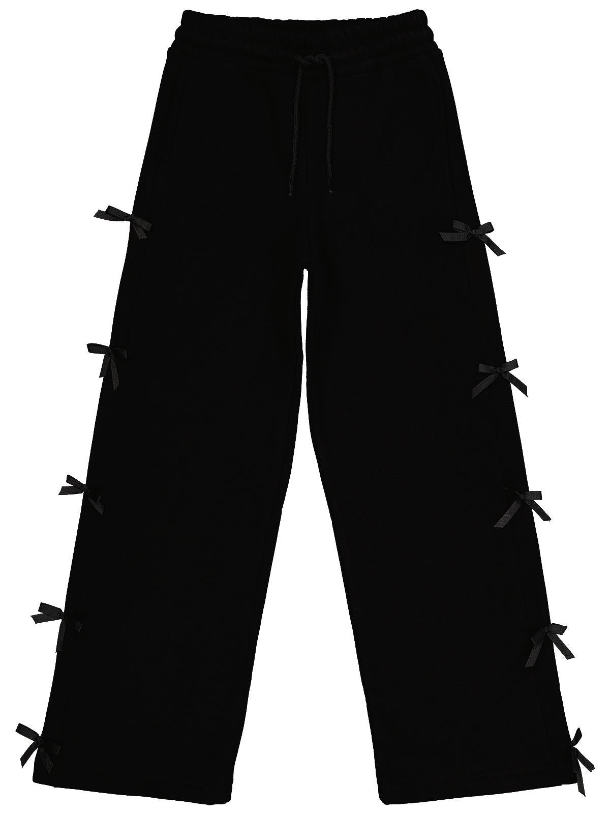 Civil Girls Fiyonk Aksesuarlı 10-13 Yaş Eşofman Altı - Siyah