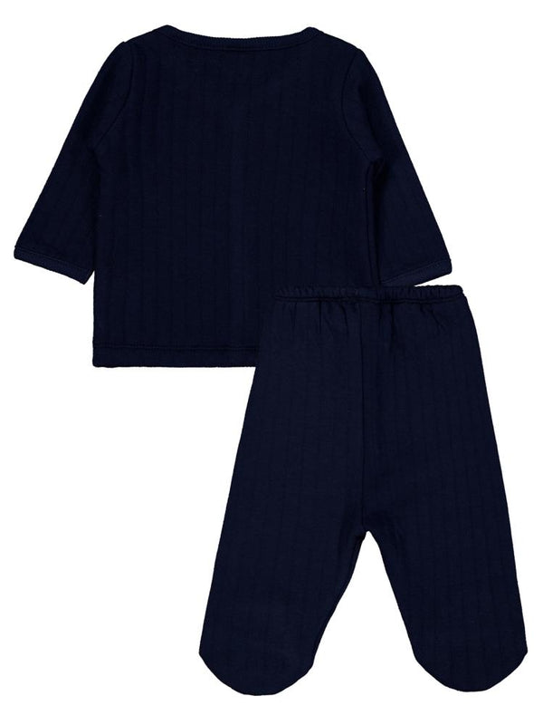 Civil Baby M Nakışlı 1-9 Ay Pijama Takımı - Lacivert