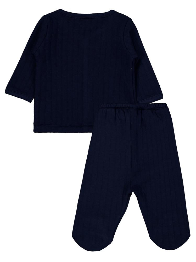 Civil Baby M Nakışlı 1-9 Ay Pijama Takımı - Lacivert