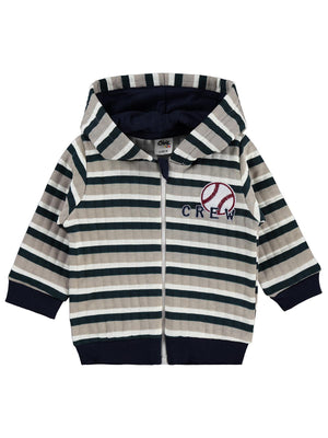 Civil Baby Crew Nakışlı 6-18 Ay Hırka - Bej