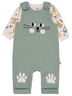 Civil Baby Badili Ayıcık ve Pati Nakışlı 6-18 Ay Slopet - Yeşil