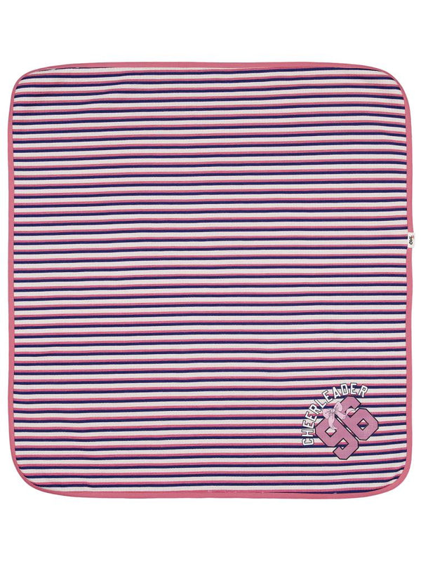 Civil Baby 96 Nakış ve Çizgili Battaniye - Bej