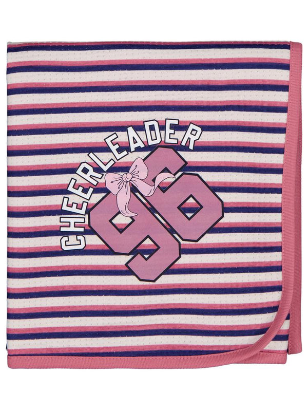 Civil Baby 96 Nakış ve Çizgili Battaniye - Bej