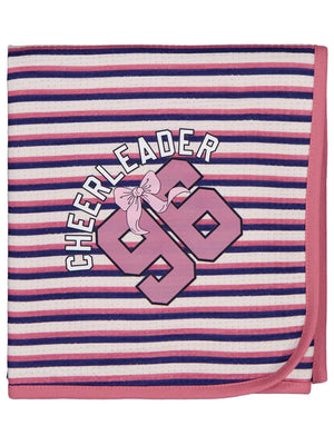 Civil Baby 96 Nakış ve Çizgili Battaniye - Bej