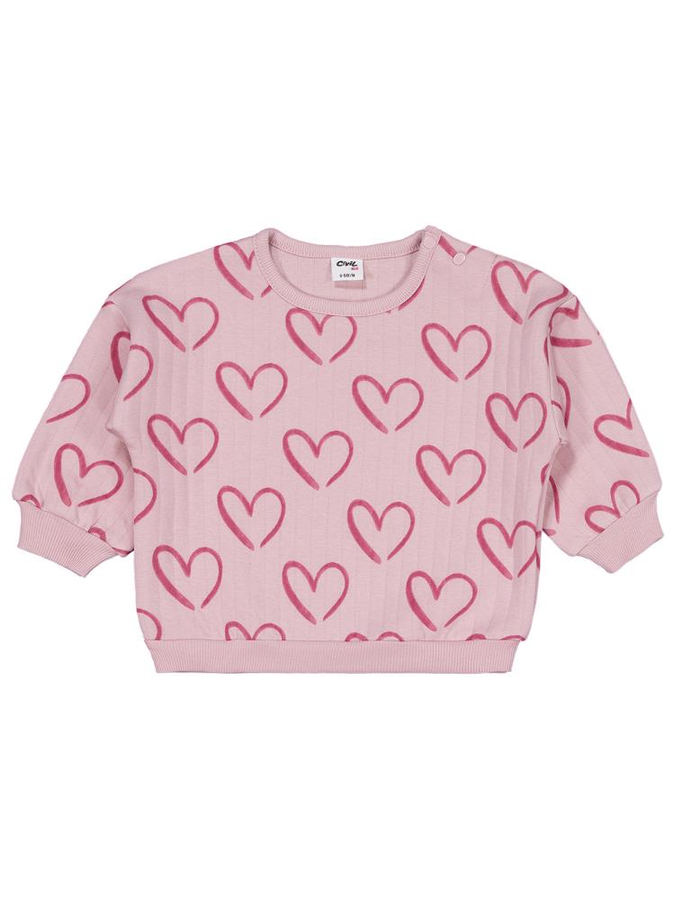 Civil Baby Kalp Empirme 6-18 Ay Takım - Pembe