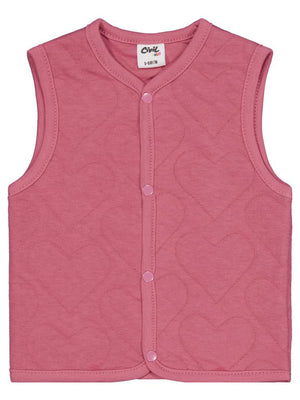 Civil Baby Kalp Desenli 6-18 Ay Yelek - Pembe