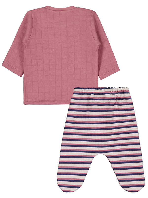 Civil Baby 96 Nakışlı 1-9 Ay Pijama Takımı - Pembe