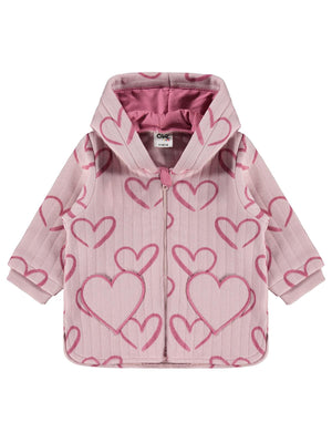 Civil Baby Kalp Empirme 6-18 Ay Hırka - Pembe