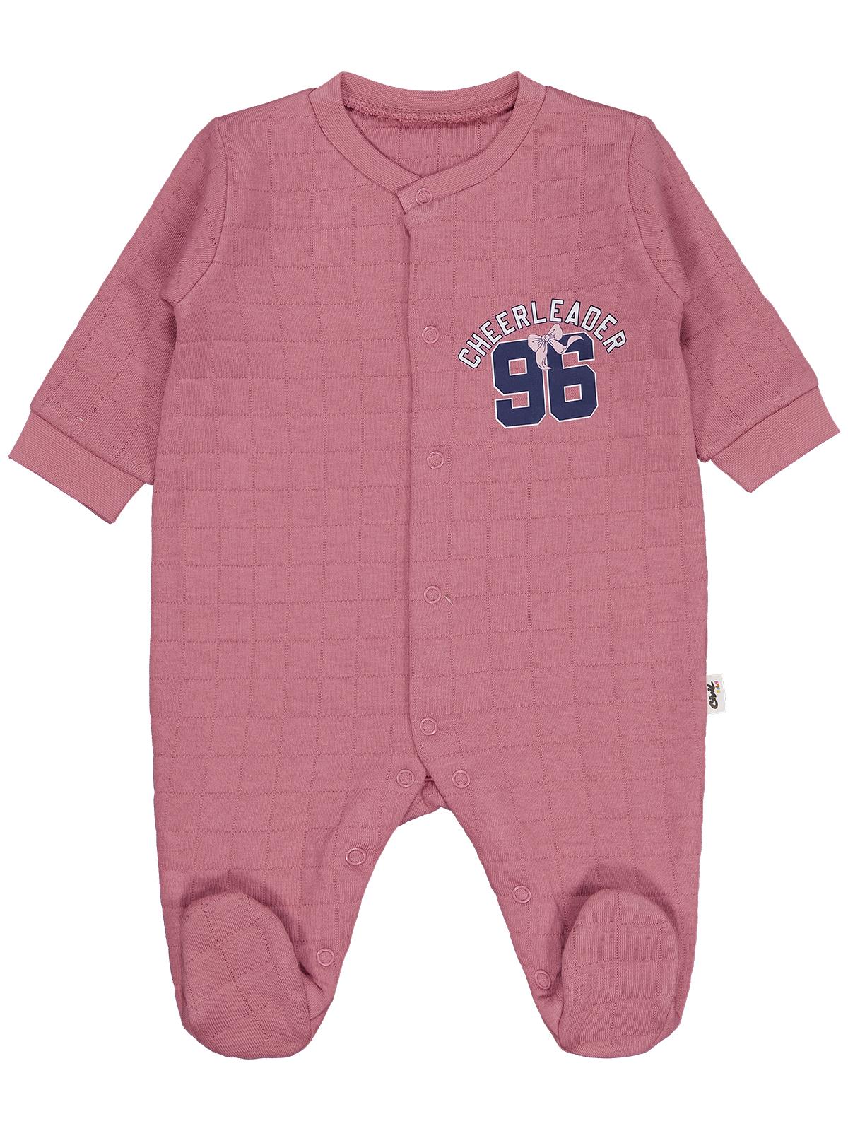 Civil Baby 96 Nakışlı 1-9 Ay Tulum - Pembe