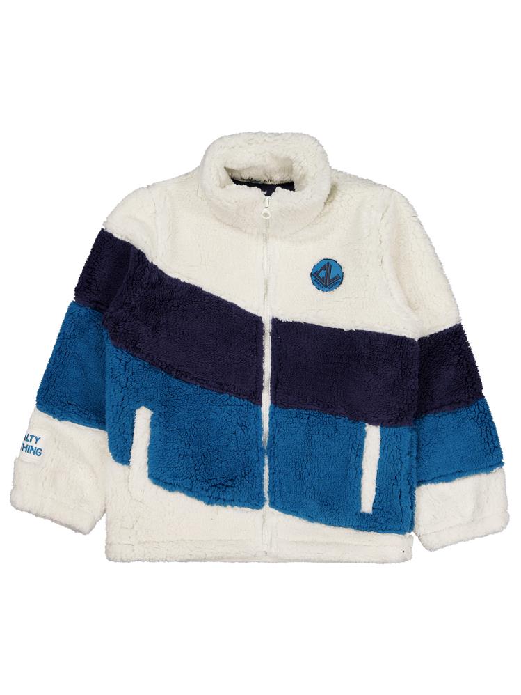 Civil Boys Oval Parçalı Welsof 6-9 Yaş Hırka - Ekru