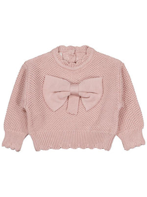 Civil Baby Fiyonk Detaylı 6-18 Ay Kazak - Pudra