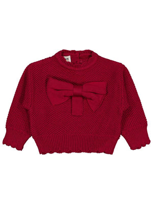 Civil Baby Fiyonk Detaylı 6-18 Ay Kazak - Kırmızı