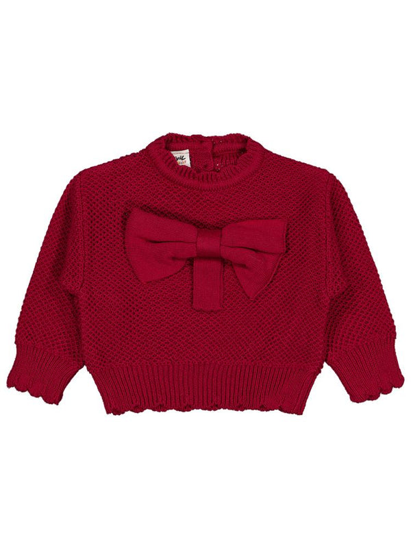 Civil Baby Fiyonk Detaylı 6-18 Ay Kazak - Kırmızı