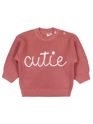 Civil Baby Cutie İşlemeli 6-18 Ay Kazak - Turuncu