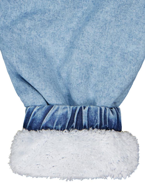 Civil Girls Mobil Çiçek Aksesuarlı 2-5 Yaş Pantolon - Mavi