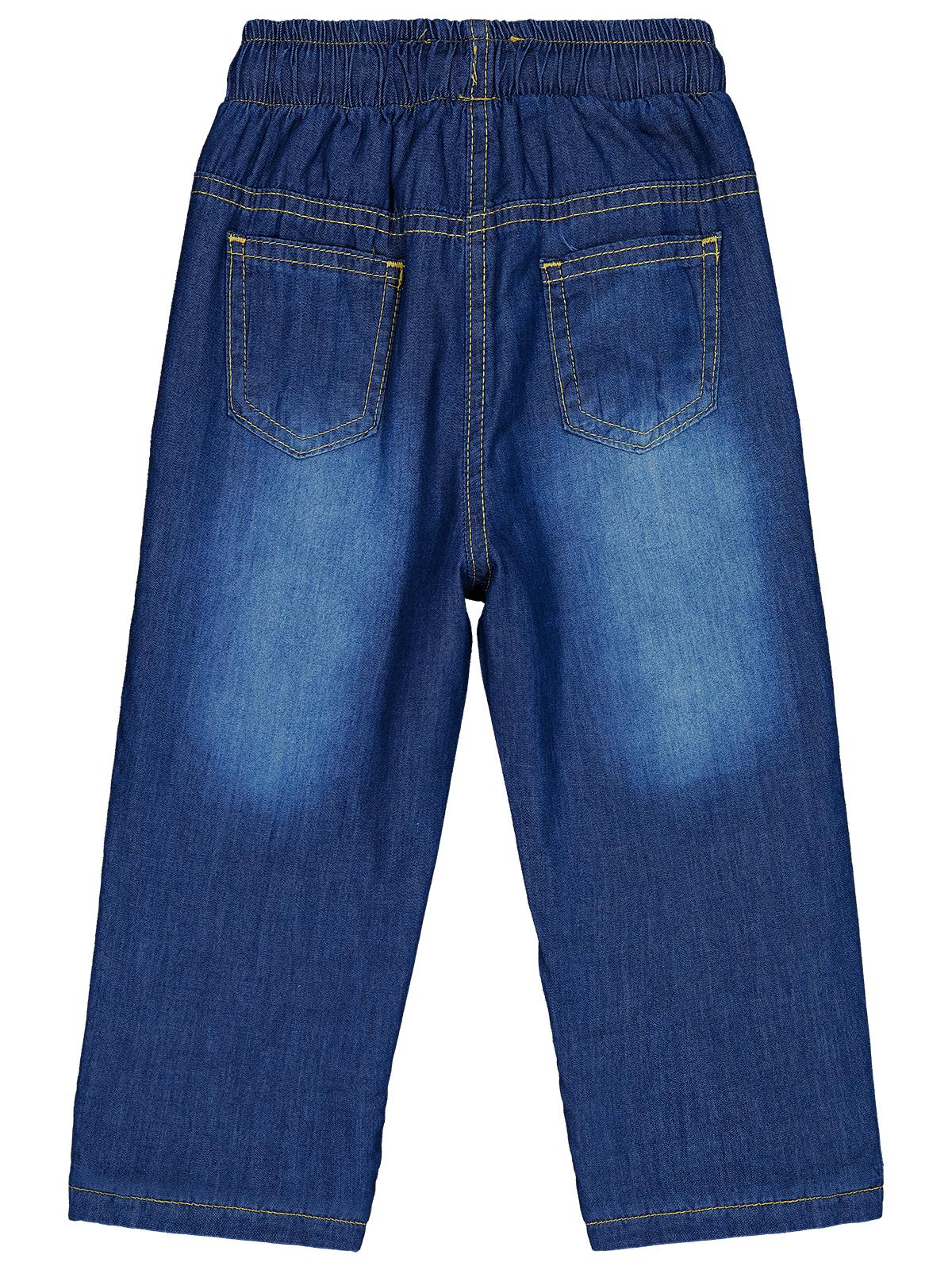 Civil Girls Renkli Çiçek Nakışlı 2-5 Yaş Pantolon - Mavi