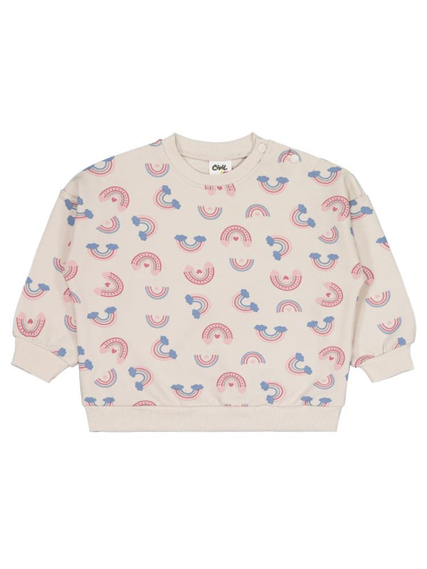 Civil Baby Gökkuşağı Empirme 6-18 Ay Sweatshirt - Bej
