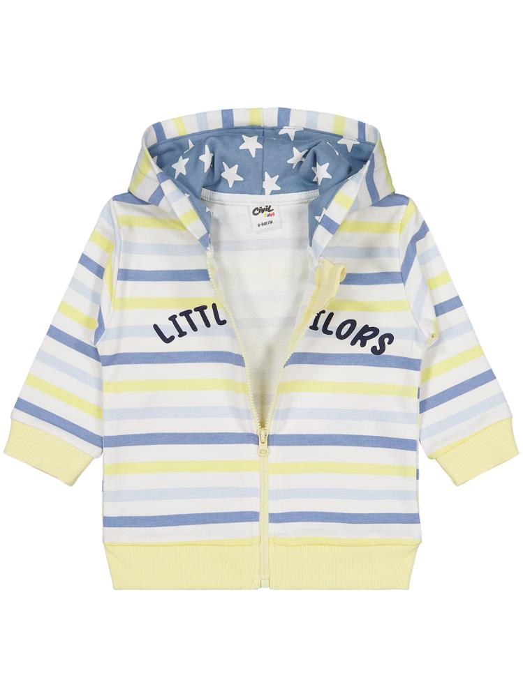 Civil Baby Little Sailors Baskılı 6-18 Ay Hırka - Beyaz