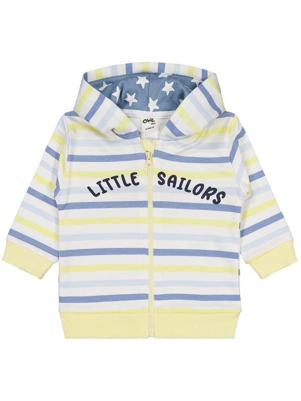 Civil Baby Little Sailors Baskılı 6-18 Ay Hırka - Beyaz