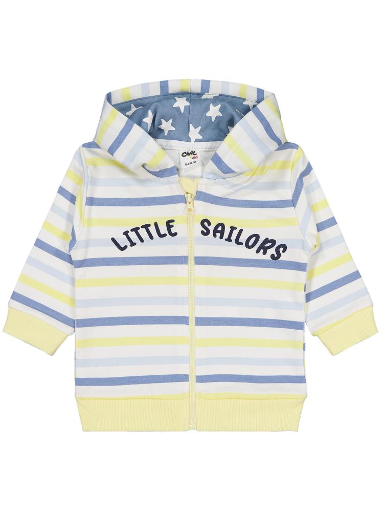 Civil Baby Little Sailors Baskılı 6-18 Ay Hırka - Beyaz
