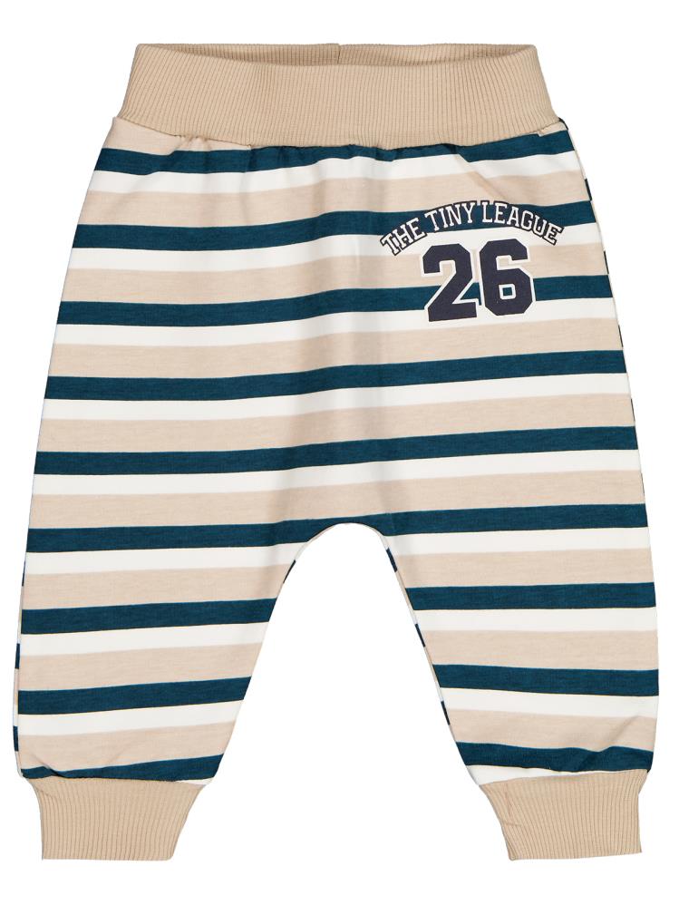 Civil Baby Çizgili 26 Baskılı 6-18 Ay Tek Alt Bebe - Bej