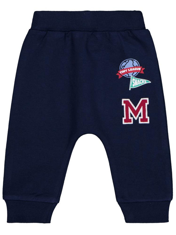 Civil Baby Logo ve M Nakışlı 6-18 Ay Tek Alt Bebe - Lacivert