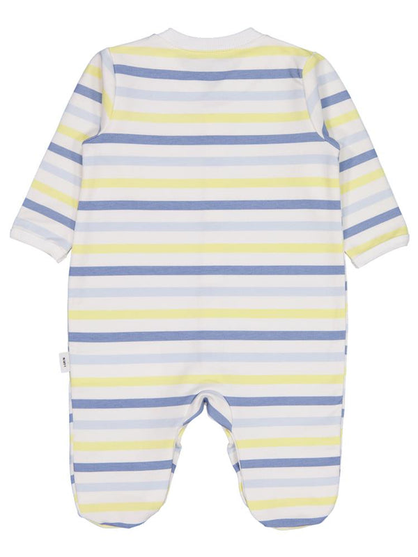 Civil Baby Little Sailors Cep Baskılı Patikli 1-9 Ay Tulum - Beyaz