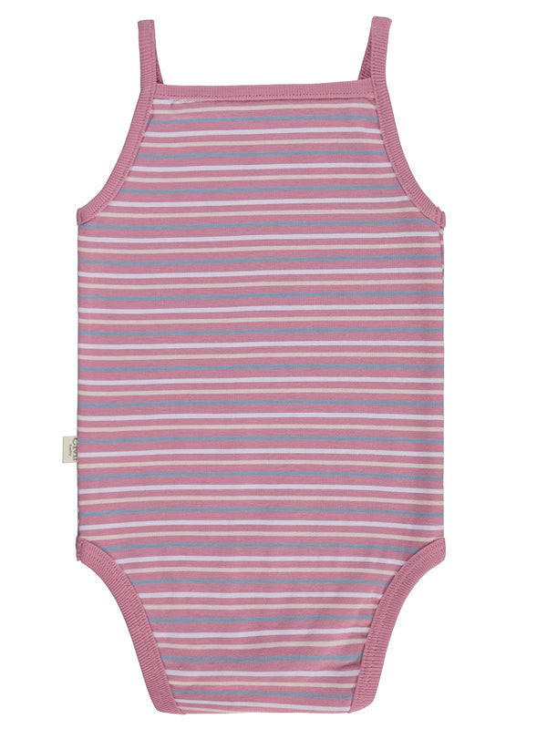 Civil Baby Çizgili İp Askılı 3 Lü 0-36 Ay Çıtçıtlı Badi - Pembe