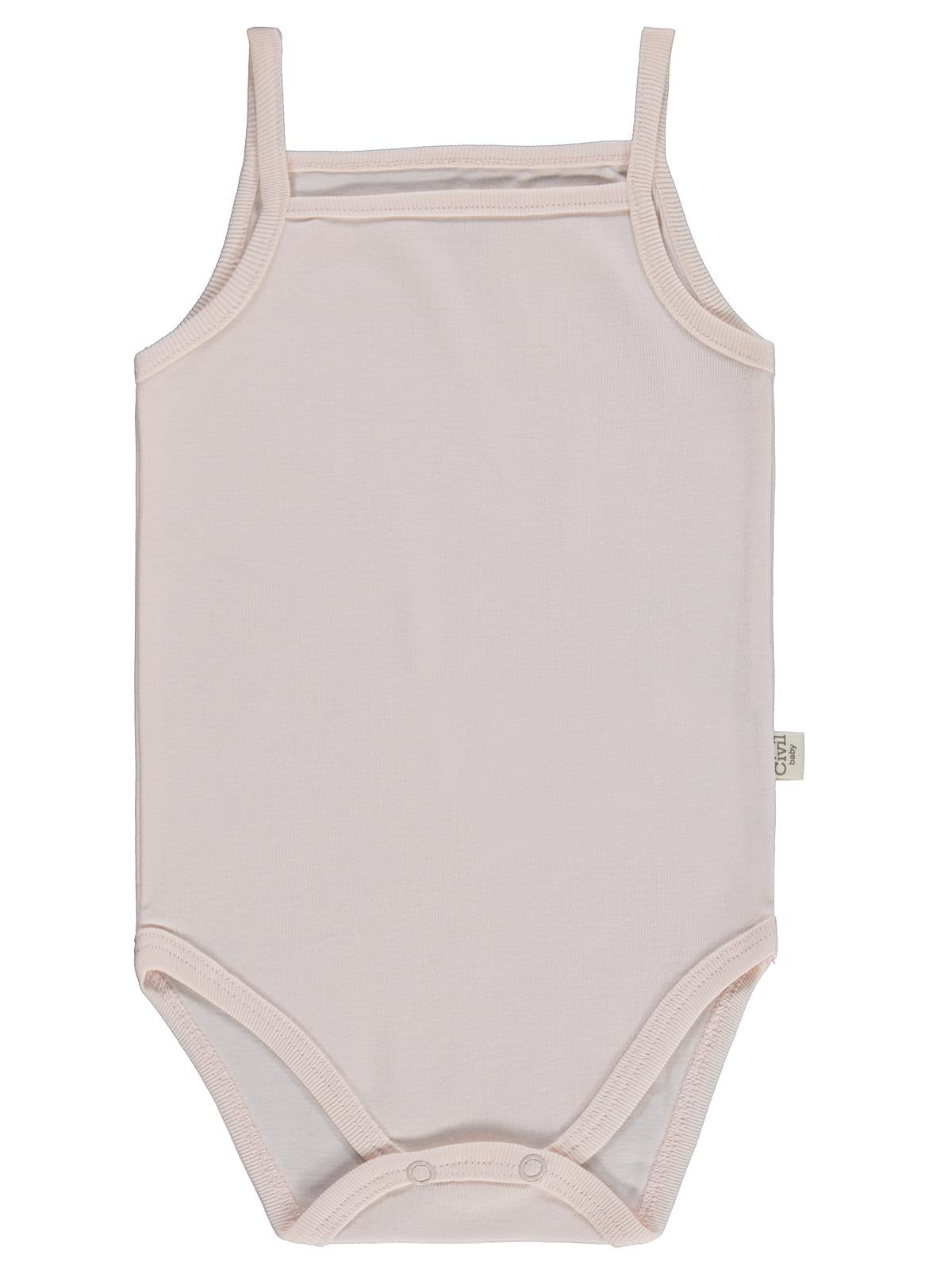 Civil Baby Çizgili İp Askılı 3 Lü 0-36 Ay Çıtçıtlı Badi - Pembe