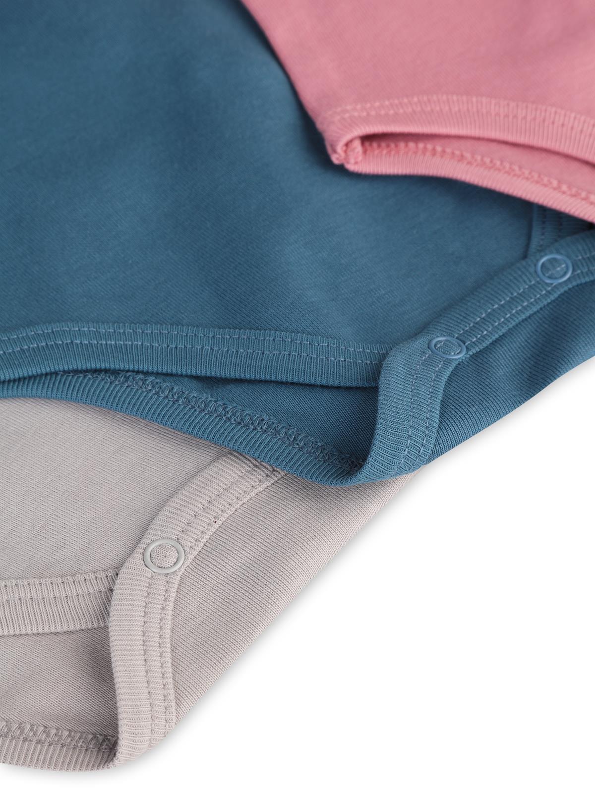 Civil Baby Basıc 3 Lü 0-36 Ay Çıtçıtlı Badi - Gri