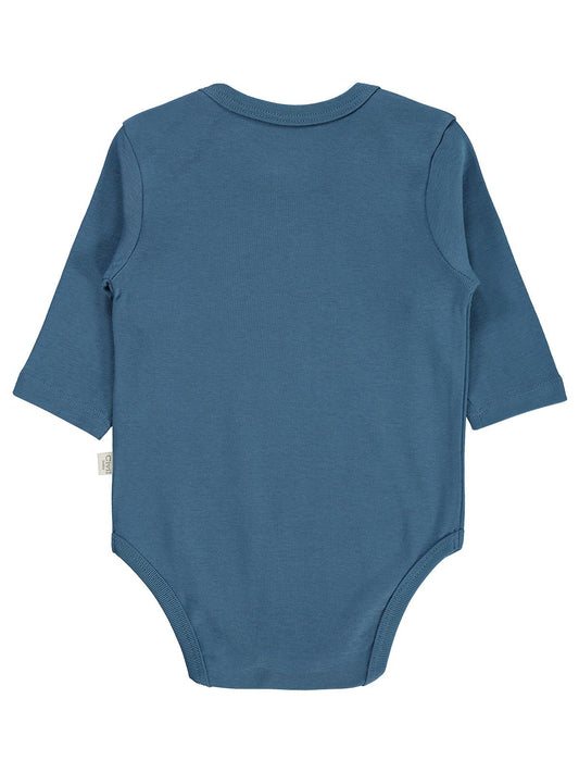 Civil Baby 3 lü Basıc Uzun Kol 0-36 Ay Çıtçıtlı Badi - Gri