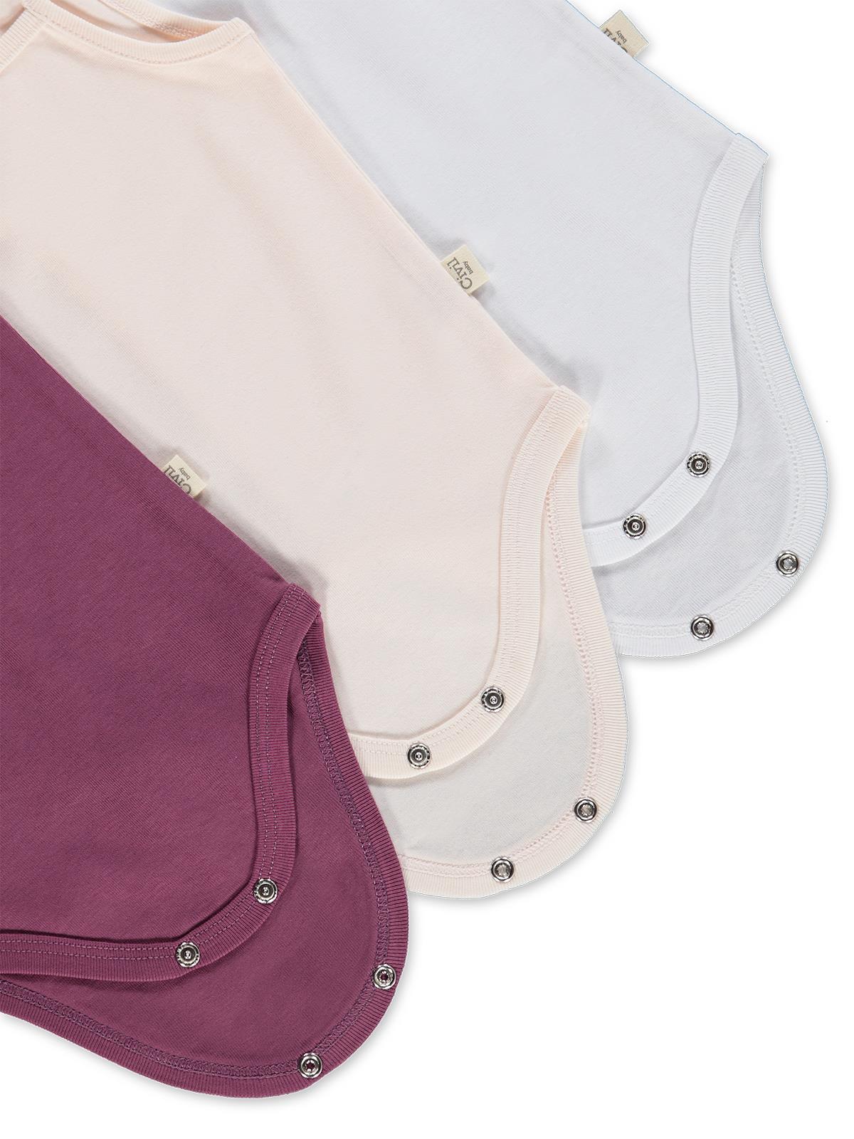 Civil Baby Basıc İp Askılı 3 Lü 0-36 Ay Çıtçıtlı Badi - Pudra