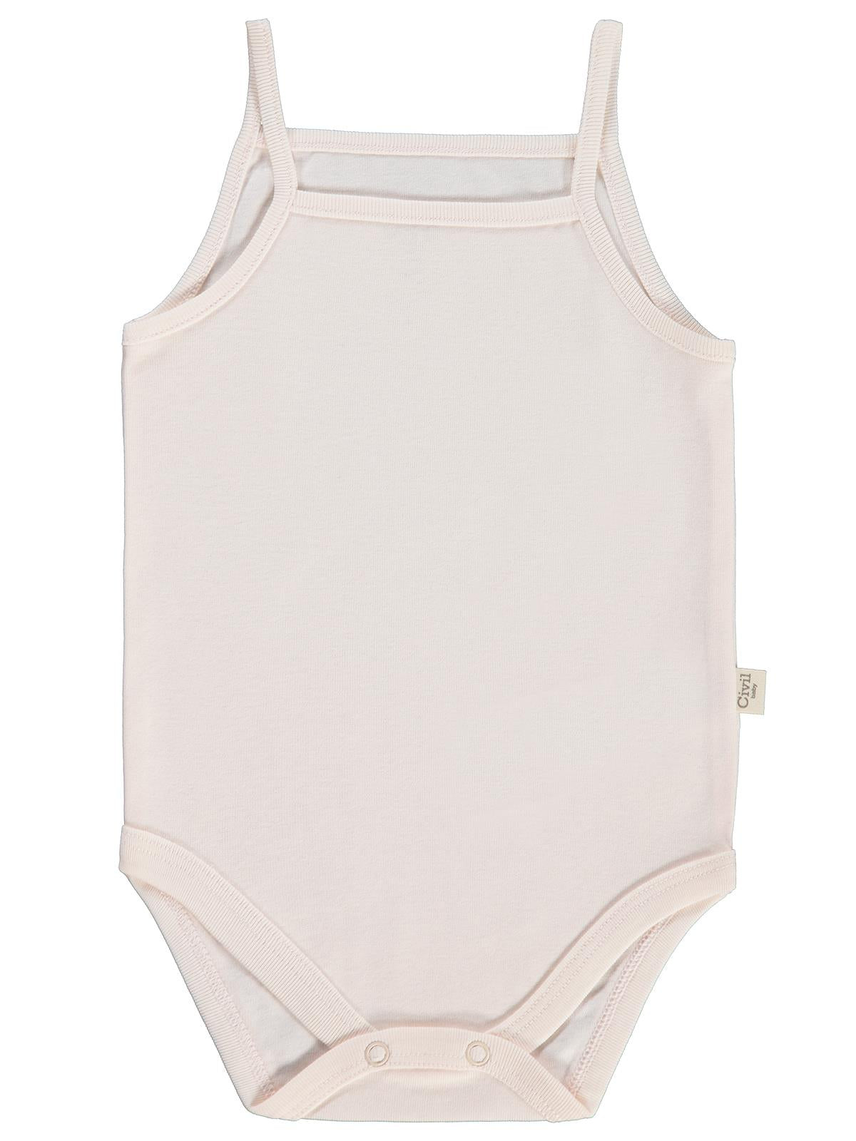 Civil Baby Basıc İp Askılı 3 Lü 0-36 Ay Çıtçıtlı Badi - Pudra