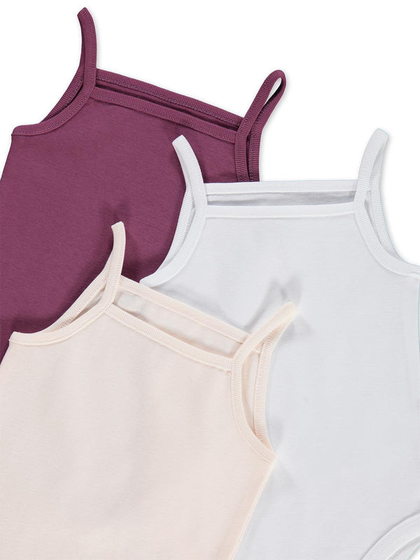 Civil Baby Basıc İp Askılı 3 Lü 0-36 Ay Çıtçıtlı Badi - Pudra