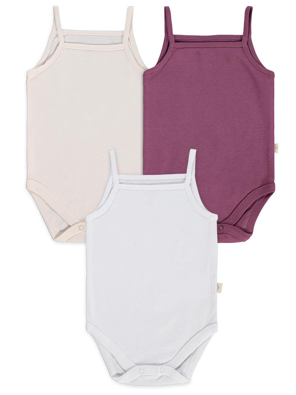 Civil Baby Basıc İp Askılı 3 Lü 0-36 Ay Çıtçıtlı Badi - Pudra