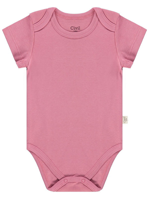 Civil Baby Basıc 3 Lü 0-36 Ay Çıtçıtlı Badi - Pudra