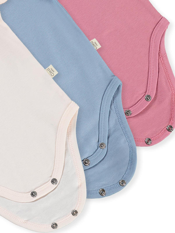 Civil Baby Basıc 3 Lü 0-36 Ay Çıtçıtlı Badi - Pudra