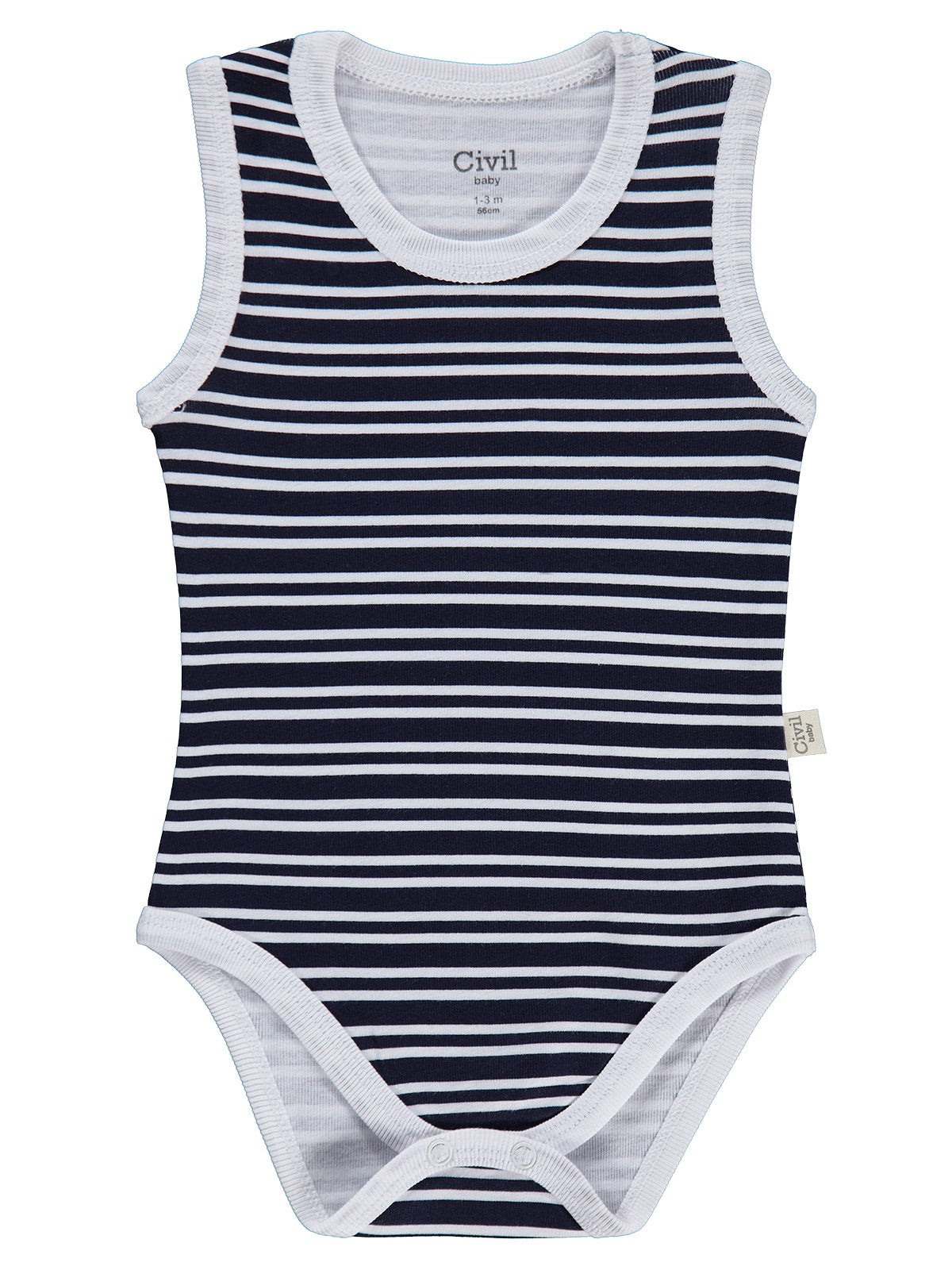 Civil Baby Yelken Empirmeli 5 Li 0-36 Ay Çıtçıtlı Badi - Mavi