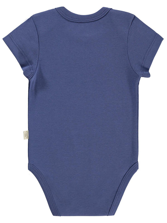 Civil Baby 3 lü Roket Empirmeli Kısa Kol 0-36 Ay Çıtçıtlı Badi - Yeşil