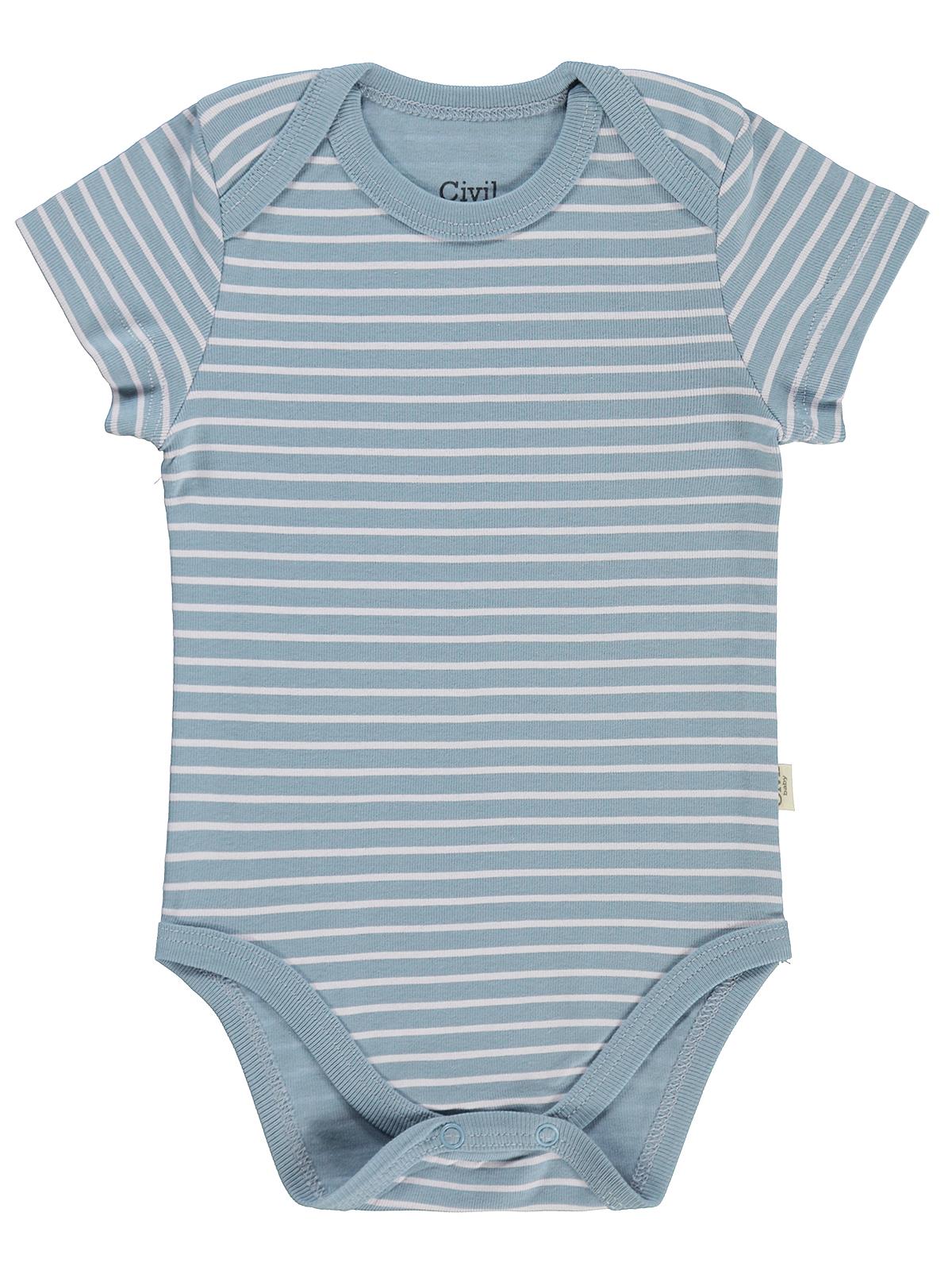 Civil Baby Araç Baskılı Çizgi Empirmeli 5 Li 0-36 Ay Çıtçıtlı Badi - Kırmızı