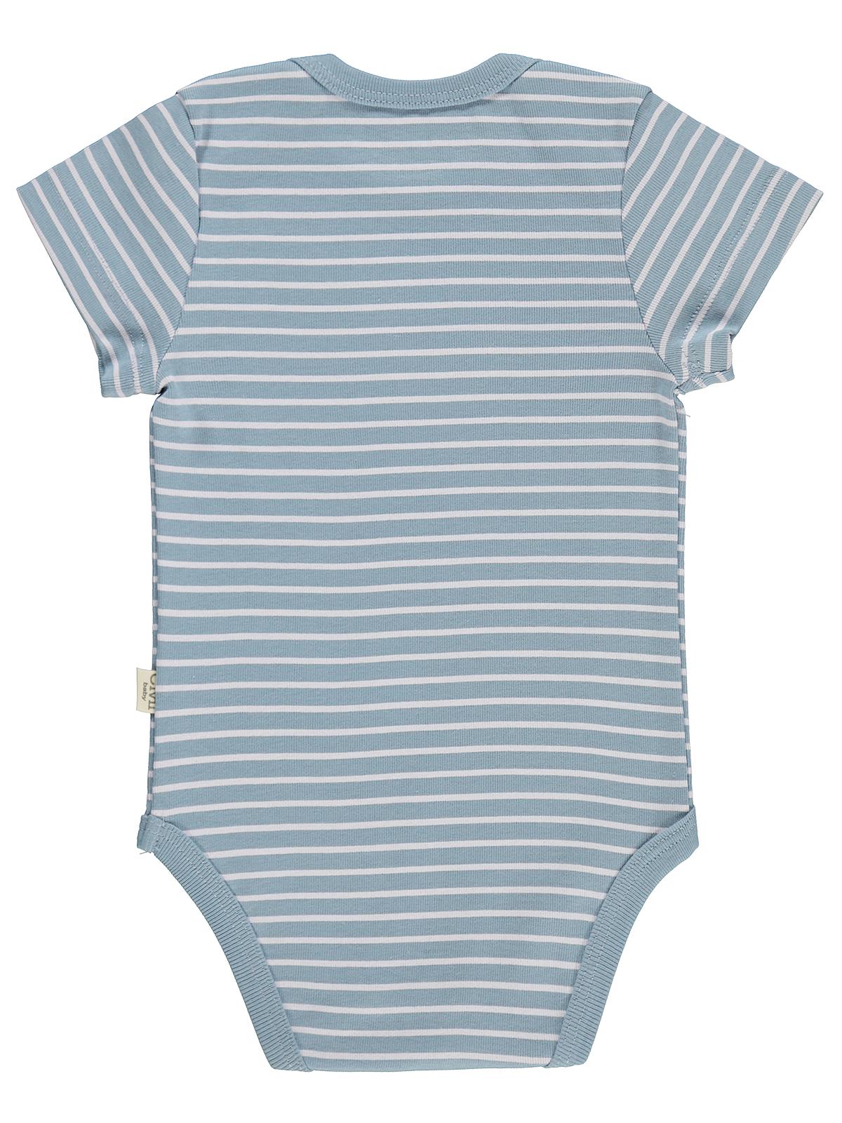 Civil Baby Araç Baskılı Çizgi Empirmeli 5 Li 0-36 Ay Çıtçıtlı Badi - Kırmızı