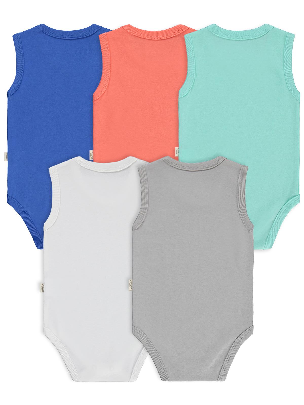 Civil Baby Basıc 5 Li 0-36 Ay Çıtçıtlı Badi - Kırmızı