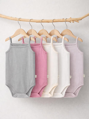 Civil Baby Basıc İp Askılı 5 Li 0-36 Ay Çıtçıtlı Badi - Pembe