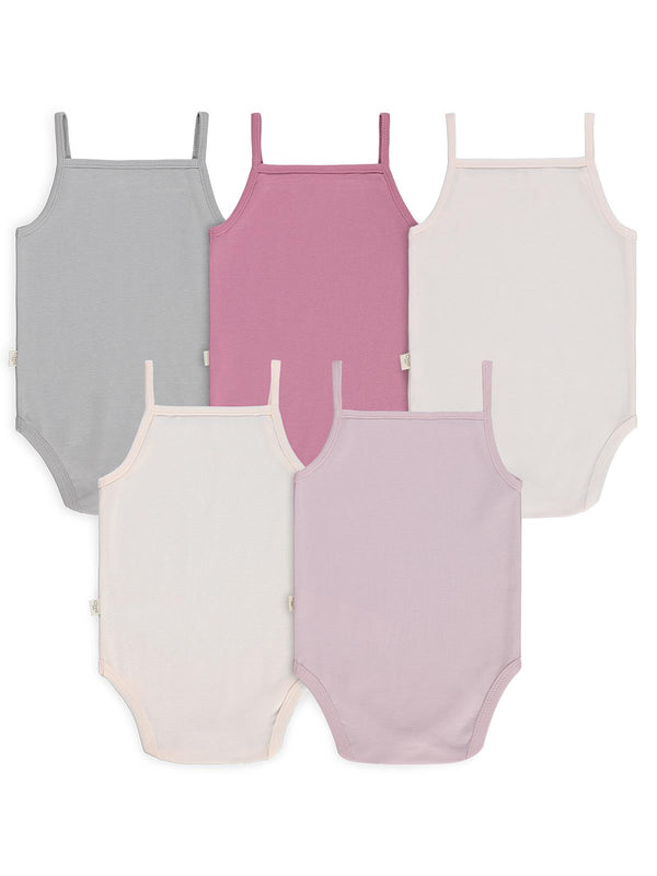 Civil Baby Basıc İp Askılı 5 Li 0-36 Ay Çıtçıtlı Badi - Pembe