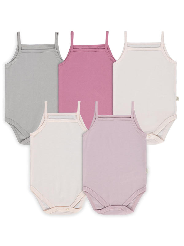 Civil Baby Basıc İp Askılı 5 Li 0-36 Ay Çıtçıtlı Badi - Pembe