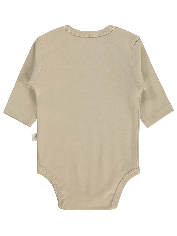 Civil Baby Basıc 3 Lü 0-36 Ay Çıtçıtlı Badi - Kahverengi