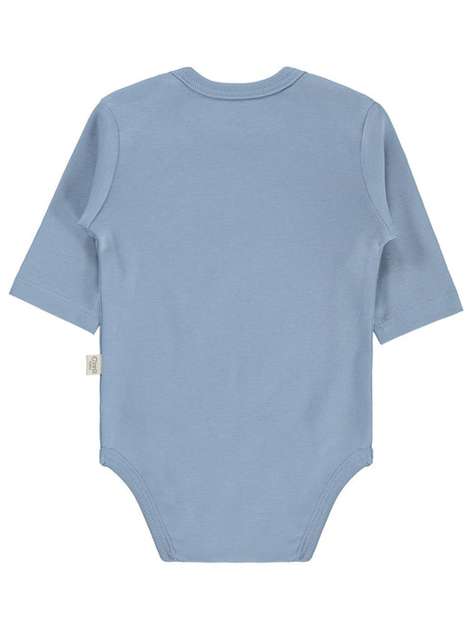 Civil Baby 3 lü Basıc Uzun Kol 0-36 Ay Çıtçıtlı Badi - Kahverengi